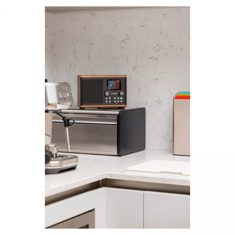 Pure Classic H4 Radio DAB+ FM Z Bluetooth 5.3, Coffee Black/Walnut, 10W