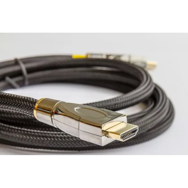 PYTHON GC-M0022 20m aktywny kabel HDMI High-Speed z Ethernetem, 4K2K/UHD, chipset Redmere, pozłacane styki, OFC, pleciony nylon, czarny