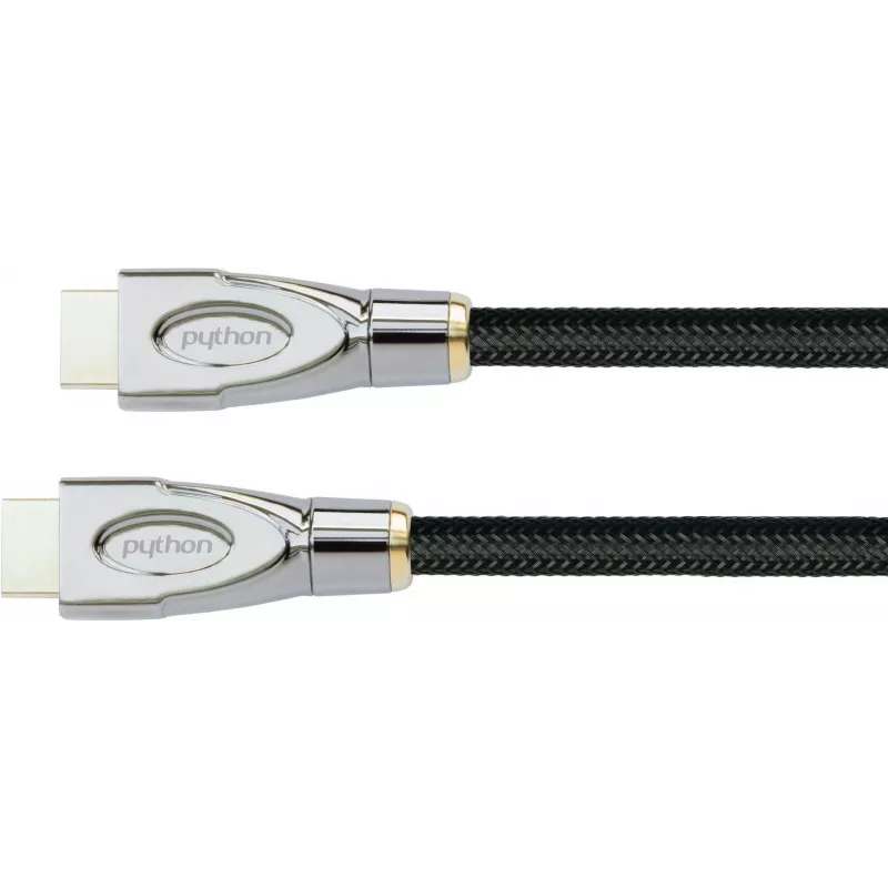 PYTHON GC-M0022 20m aktywny kabel HDMI High-Speed z Ethernetem, 4K2K/UHD, chipset Redmere, pozłacane styki, OFC, pleciony nylon, czarny