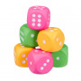 Relaxdays 10024997 piankowe kostki do gry, 6 szt., 7,3 cm