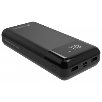 GoGEN PB300001B powerbank, 30000 mAh, USB-C PD 20 W, LCD, czarny