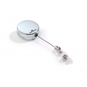 DURABLE CHROME 822523 uchwyty do identyfikatorów z linką, 40 mm, 10 szt.