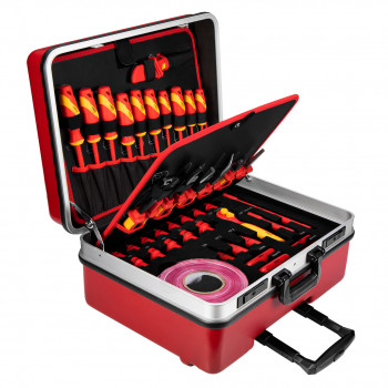 NEO Tools 01-312 zestaw narzędzi izolowanych do aut elektrycznych i hybrydowych, 51 elementów