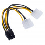 Akyga AK-CA-29 adapter zasilania: 2 Molex na PCIe 8-pin, 15 cm