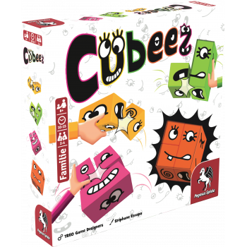 Pegasus Cubeez rodzinna gra w układanie twarzy, 2–4 graczy od 6 lat, wersja niemiecka