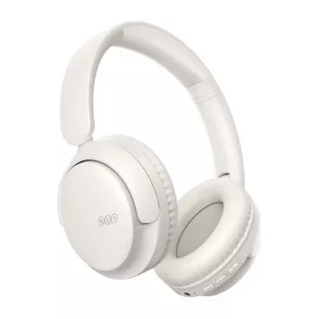QCY H2S Lite White On-Ear Bluetooth Headphones