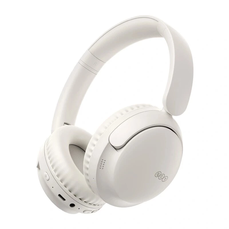 QCY H2S Lite White On-Ear Bluetooth Headphones
