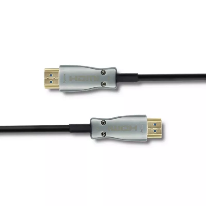 Qoltec 50472 Szybki kabel HDMI z Ethernetem 20m 4K@60Hz 18Gbps Złącza pozłacane Czarno-srebrny