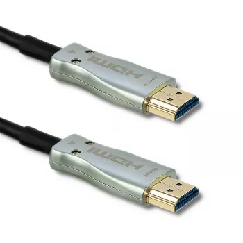 Qoltec 50472 Szybki kabel HDMI z Ethernetem 20m 4K@60Hz 18Gbps Złącza pozłacane Czarno-srebrny