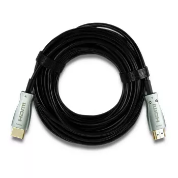 Qoltec 50474 Kabel HDMI 1.4 High Speed z Ethernetem, 30 m, Złącza pozłacane, Potrójne ekranowanie, Czarny/Srebrny