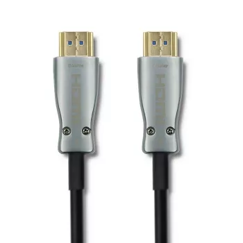Qoltec 50474 Kabel HDMI 1.4 High Speed z Ethernetem, 30 m, Złącza pozłacane, Potrójne ekranowanie, Czarny/Srebrny