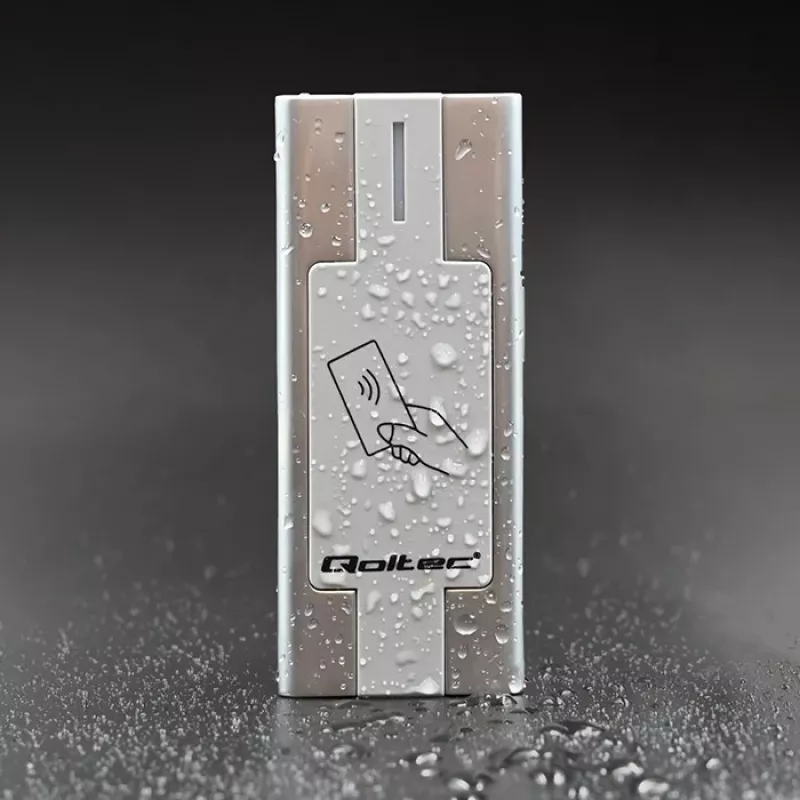 Qoltec 52446 Czytnik kart zbliżeniowych i breloków – RFID 125 kHz, Wiegand 26-bit, IP65