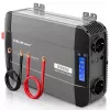 Qoltec Inwerter czystej fali sinusoidalnej 12V na 230V 1500W/3000W z LCD USB USB-C dla LiFePO4 GEL AGM