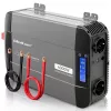 Przetwornica Qoltec Pure Sine Wave 12V na 230V 2000W/4000W z LCD, USB, USB-C, kompatybilna z LiFePO4/GEL/AGM