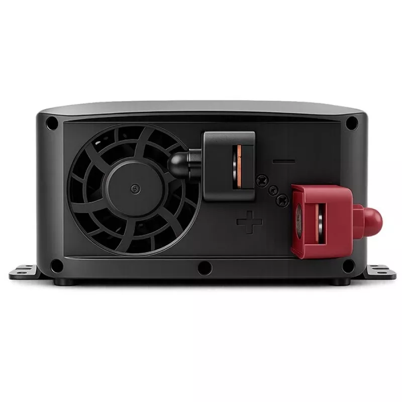 Przetwornica sinusoidalna Qoltec 12V na 230V 500W/1000W z LCD, USB, USB-C, kompatybilna z LiFePo4/GEL/AGM