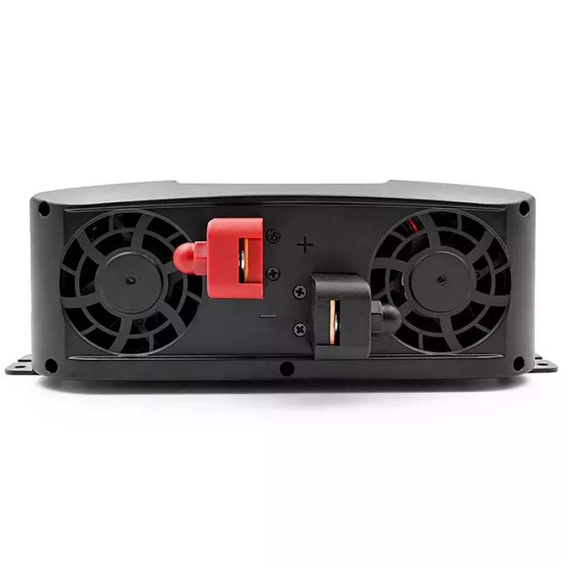 Qoltec Falownik sinusoidalny z UPS | 12V na 230V | 2000W ciągłej / 4000W szczytowej | LCD | USB-A | USB-C PD 18W | Kompatybilny z LiFePO4 GEL AGM