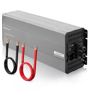 Qoltec Czysta fala sinusoidalna falownik 24V na 230V 5000W/10000W z LCD i USB