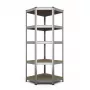 RACK BUDGET RANGULAR 180X90X45CM - 5 Półek, Szary, Montaż Beznarzędziowy