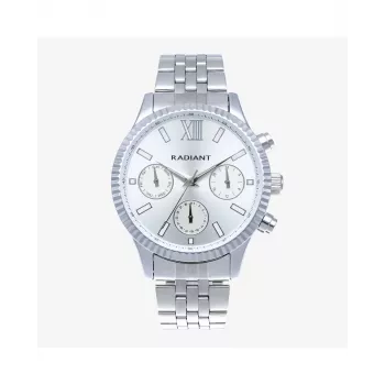 RADIANT MAN RA629701 Analogowy Zegarek Kwarcowy 44,5mm Stal Nierdzewna Czarna Tarcza Srebrna Bransoleta Mesh