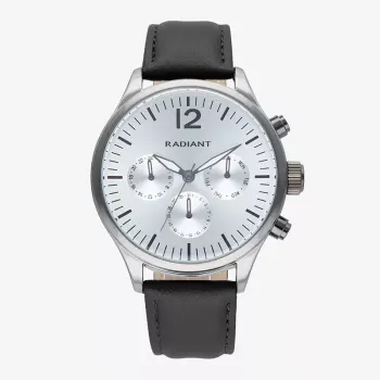 Zegarek męski RADIANT RA641703 (43mm) - Analogowy kwarcowy z czarnym paskiem skórzanym