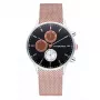 RADIANT New Man Męski Zegarek Analogowy Kwarcowy RA601704 41mm Czarna Tarcza Stalowa Bransoleta Mesh
