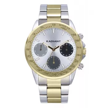 RADIANT RA604704 Męski Zegarek Analogowy Kwarcowy 45mm Stal Nierdzewna Czarna Skóra