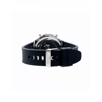 RADIANT RA651704 Męski zegarek analogowy kwarcowy – 44 mm, stal nierdzewna, czarna tarcza, srebrna bransoleta