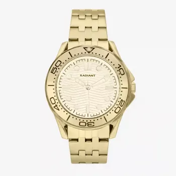 RADIANT RA653204 Zegarek męski analogowy kwarcowy 42mm Niebieska tarcza Brązowy pasek skórzany