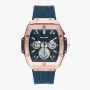 RADIANT RA655204 Zegarek męski analogowy kwarcowy 42mm Stal szlachetna Czarna tarcza Skórzany pasek