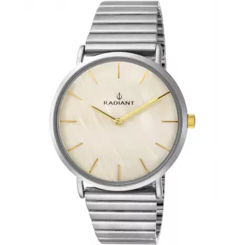 Zegarek damski RADIANT RA475203 38mm, różowo-złota siateczka milanese, biała tarcza