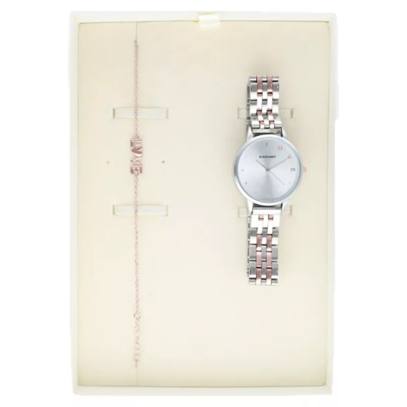Zegarek damski RADIANT RA609203PT 33mm Srebrny Różowe Złoto