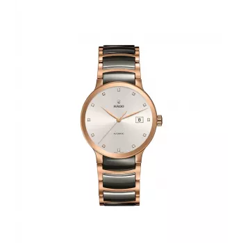 RADO R30183762 Zegarek damski 28mm Stal szlachetna i ceramika Brązowa tarcza