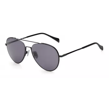 Okulary przeciwsłoneczne RAG&BONE MAN RNB1036GS8075 Czarne Szare Prostokątne 58mm