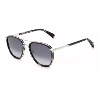 RAG&BONE RNB5039SYV454 Męskie okulary przeciwsłoneczne Square Havana Brown 54mm