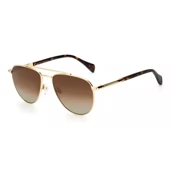 Okulary przeciwsłoneczne RAG&BONE damskie RNB1044GS3YG5 Havana Brown kwadratowe 55/17/145 mm