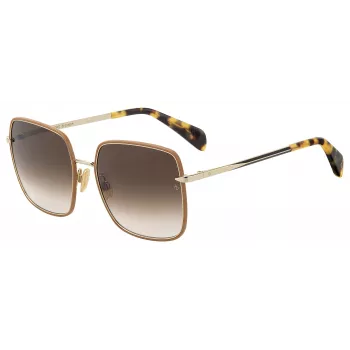 Okulary przeciwsłoneczne RAG&BONE damskie RNB1032S01Q58 Dark Havana Brązowy Gradient 58mm