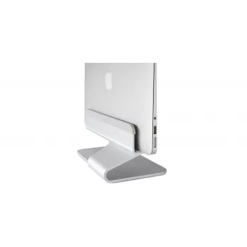 RAIN DESIGN mTower Pionowa podstawka pod laptopa - srebrne anodowane aluminium, oszczędzająca miejsce stacja dokująca na biurko dla MacBooka i notebooków