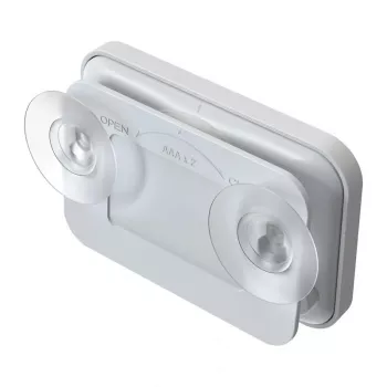 RAINPOINT BALDRTHERM B0549STH Łazienkowy minutnik z termometrem i higrometrem, IP24 odporny na zachlapanie, odliczanie/wsteczne, podświetlany LCD, przyssawka/stojak/mocowanie ścienne