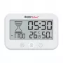 RAINPOINT BALDRTHERM B0549STH Łazienkowy minutnik z termometrem i higrometrem, IP24 odporny na zachlapanie, odliczanie/wsteczne, podświetlany LCD, przyssawka/stojak/mocowanie ścienne