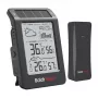 RAINPOINT BALDRTHERM B0596WT2H2P-V1 Zasilana energią słoneczną stacja pogodowa z bezprzewodowym czujnikiem zewnętrznym, czarna