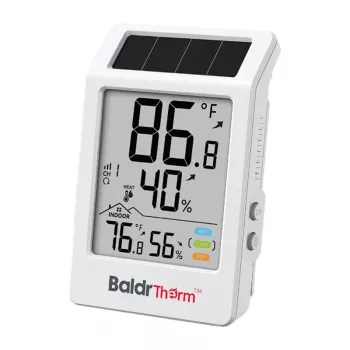 RAINPOINT BALDRTHERM B0707 Termo-higrometr zasilany energią słoneczną z czujnikiem zewnętrznym