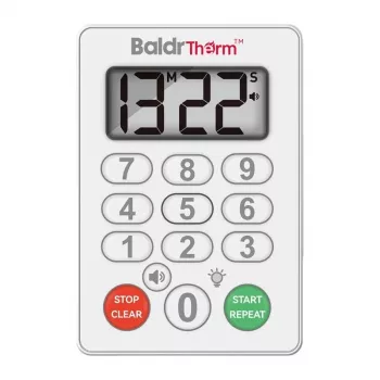 RAINPOINT BALDRTHERM E0575S Cyfrowy minutnik kuchenny z magnetycznym tyłem, składaną podstawką, głośnym alarmem, odliczaniem w dół i w górę, czarny