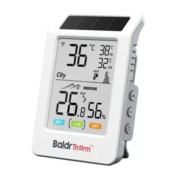Rainpoint Baldrtherm HCS596WB Termohigrometr Wi-Fi zasilany energią słoneczną ze sterowaniem aplikacją i czujnikiem zdalnym