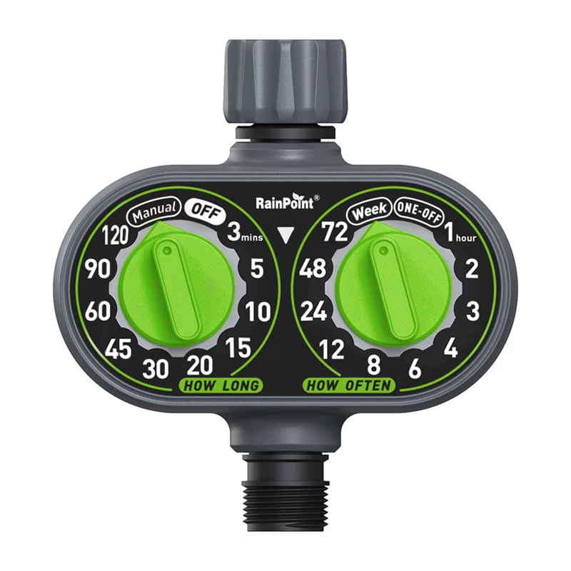 RainPoint ITV121 Wi-Fi Smart Irrigation Controller, 1 Zone, App-Controlled Water Timer with Rain Delay, IPX5 Waterproof