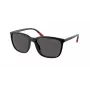 RALPH LAUREN męskie okulary przeciwsłoneczne PH4185U537587 - kwadratowa oprawa Havana, ciemnozielone soczewki, 56/18/145 mm