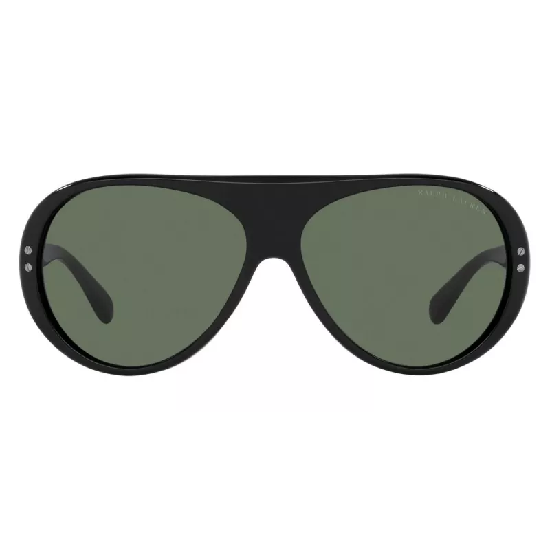 RALPH LAUREN RL8194-500171 Okulary przeciwsłoneczne męskie czarne acetat szare poliwęglan 60/13/135 mm