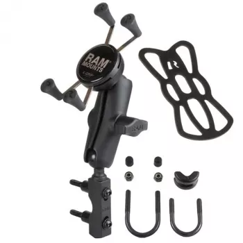 RAM MOUNTS Uchwyt na telefon X-Grip do kierownicy motocykla z podstawą U-Bolt (RAM-B-174-UN7)