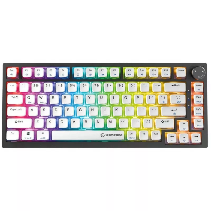 Rampage Zenith Pro 8000Hz Przewodowa Klawiatura Gamingowa, Hall Effect, RGB, Gateron KS-20, Czarny