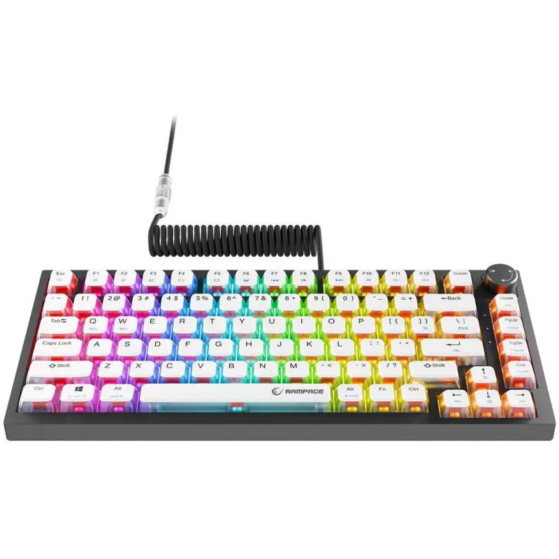 Rampage Zenith Pro 8000Hz Przewodowa Klawiatura Gamingowa, Hall Effect, RGB, Gateron KS-20, Czarny
