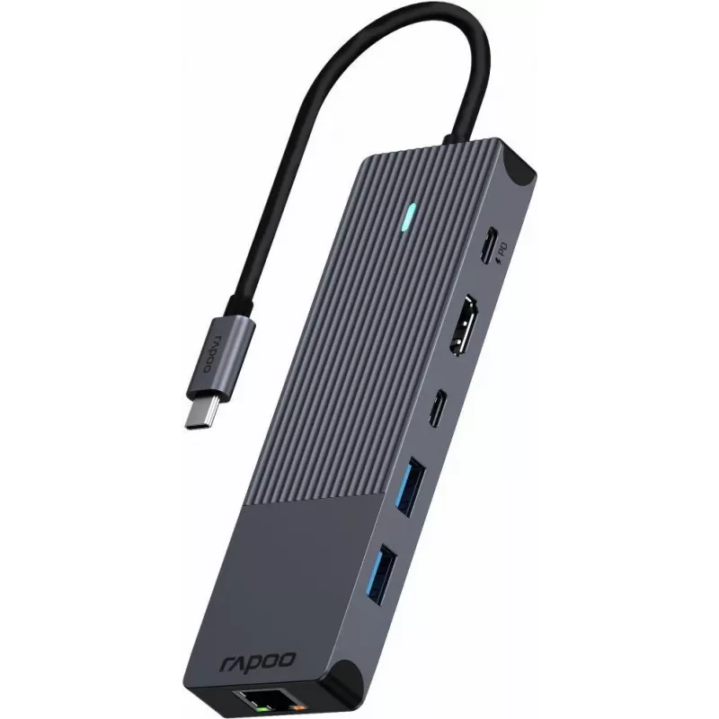 Rapoo UCM-2002 adapter USB-C, HDMI, RJ-45, USB 3.2 Gen 1 (00217689)
